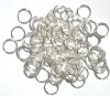 100 12mm Silver Plated Jump Rings